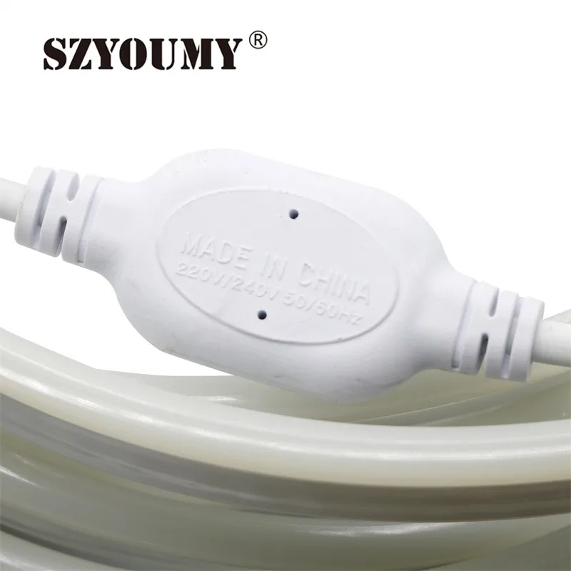 SZYOUMY 50 м 8 мм Широкие мини, неоновые, гибкие 120 светодиодный S/M 2835 SMD светодиодная неоновая трубка 220 В светодиодный знак доска трубка красная