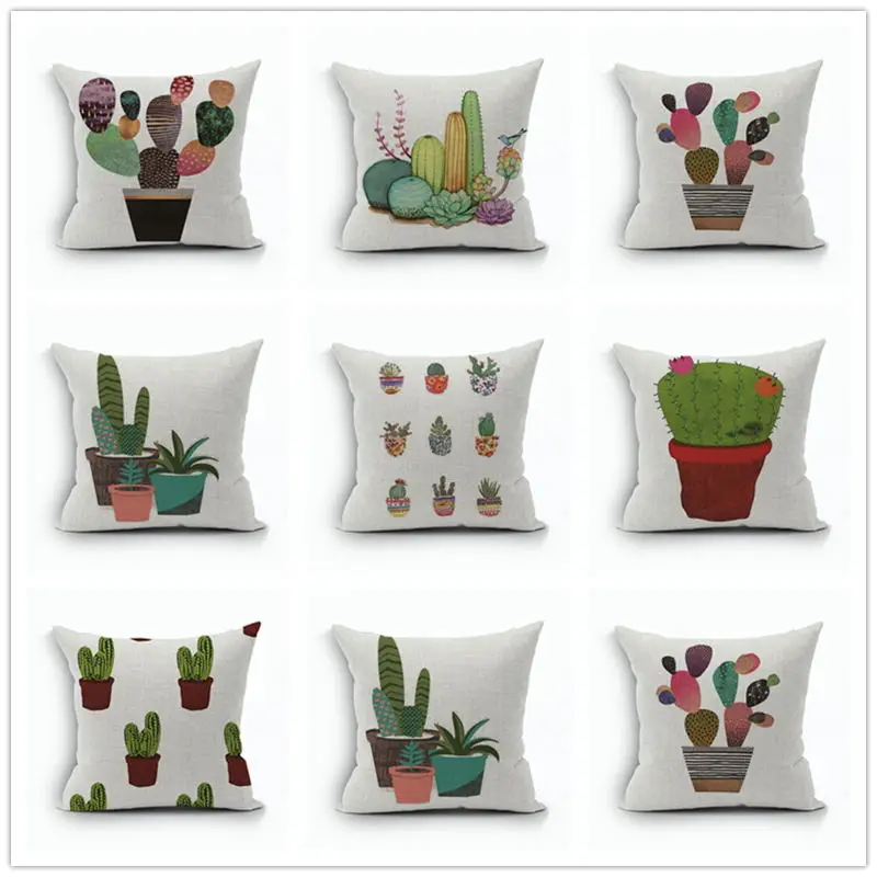 Trendsetter Homez Set Of 2 Throw Pillow Covers 18 X Inches Made Chinese Style Decorative Pillows Ink Wash Painting Fl Pattern Cushion Covers Cotton Linen Square Printed Throw Pillow
