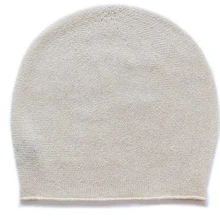 Тонкие стильные женские модные детские шапки из козьего кашемира, бежевые, желтые, нейтральные цвета EU/M(56-58 см