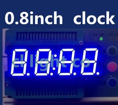 

Best Price 0.8 Inch 7 Segment 4 Digit Super Red 0.8" 0.8in Clock TIME LED Display Common cathode