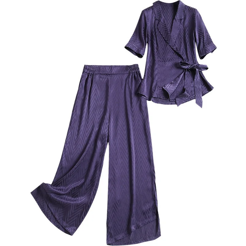 Shuchan Office Lady 2 Piece Set Women Conjunto Feminino Tops+ Elastic Waist Calf-length Pants Fashion Women Suit black 11029 Shuchan Office Lady 2 Piece Set Women Conjunto Feminino Tops+ Elastic Waist Calf-length Pants Fashion Women Suit black 11029