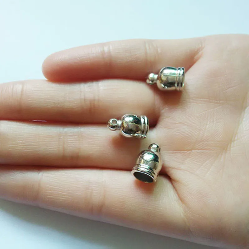 hole-size-6mm-tassel-caps-cord-crimps-end-beads-caps-W-Loop-jewelry-Textured-Round-Leather (2)