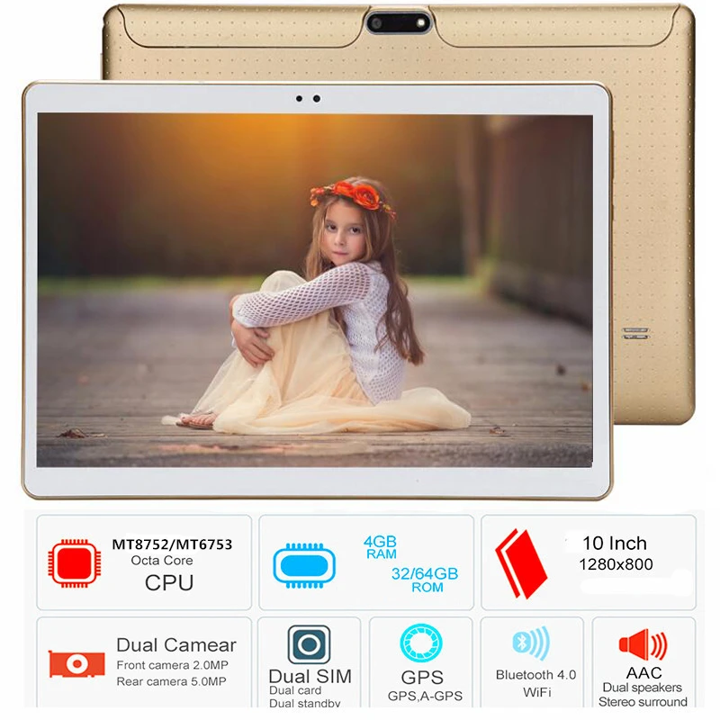 2019 Kids High Big capacity tablet PC Free Shipping 10.1 inch 3G/4G LTE Phone Android 8.0 Octa Core RAM 4GB ROM 128GB 64GB IPS