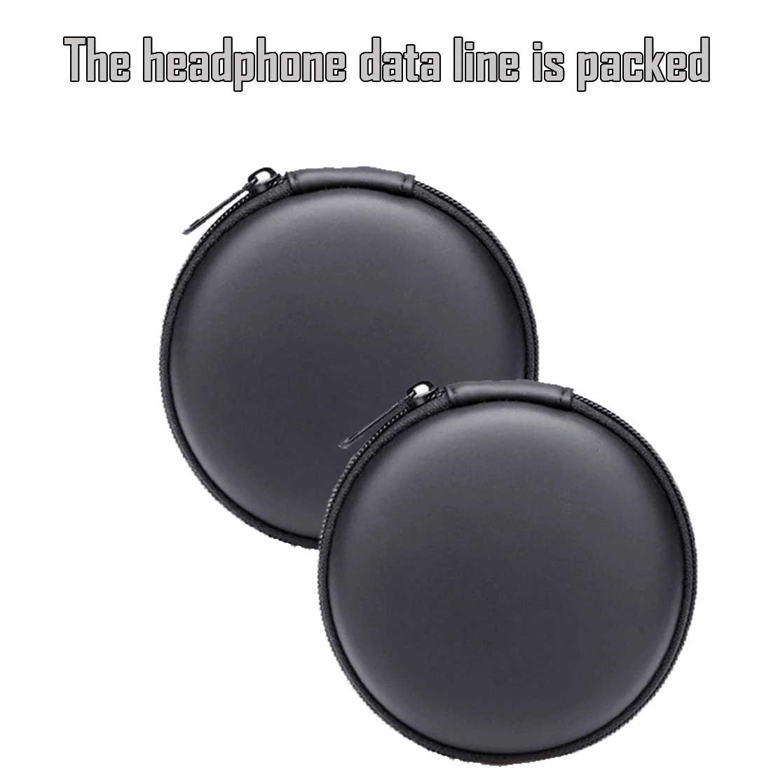 

Marsnaska Mini Portable Case for headphones Zippered Round Storage Earphone Case A Bag Headset box for Earphone Bag SD TF Cards