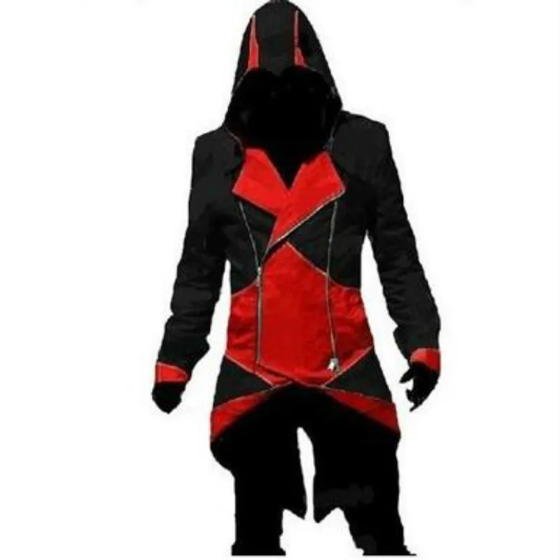 

Medieval Tuxedo Halloween Connor Jacket Red Black Cosplay Game COS Costume