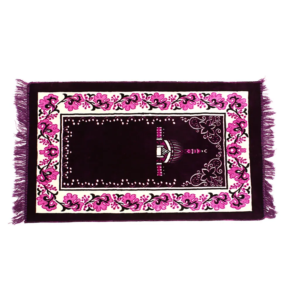 Мусульманские молитвенные ковры бархатная ткань классический Salat исламский марокканский хлопок с принтом