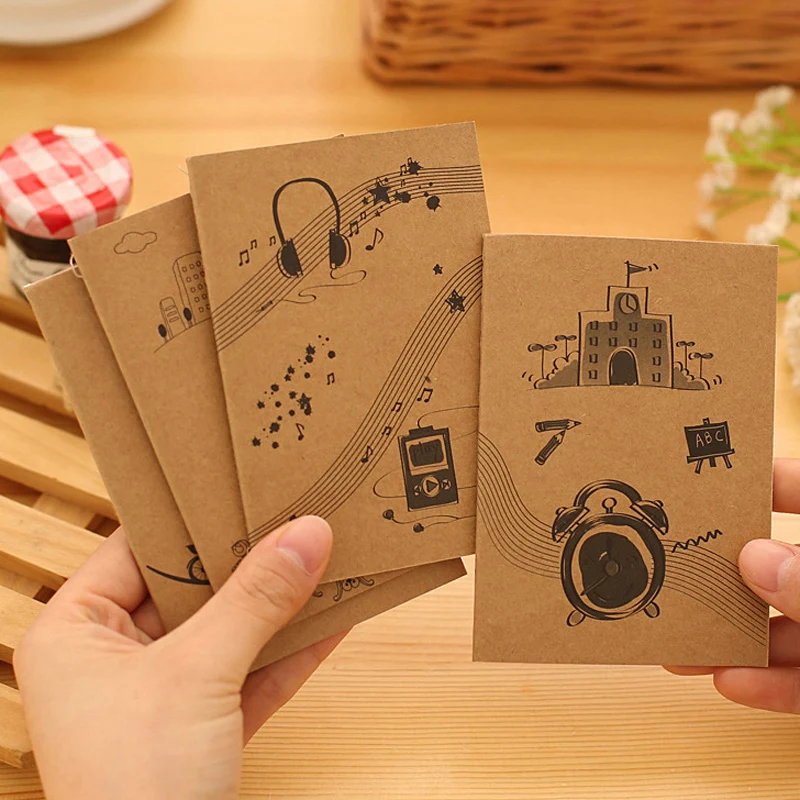 

Vintage Notebook Soft Copy 64K Small Book Beautiful Time Kraft Paper Notebook Gift