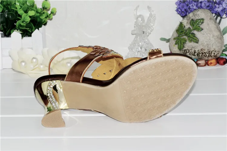 Womens Shoes High Fashion Summer New Elegant Pumps Diamond Open-toed Stilettos Sandals Heels Online Shopping High Quality14