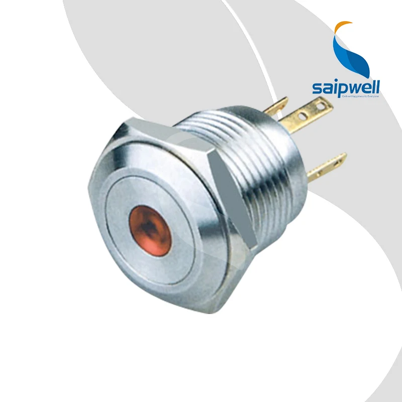 2A/36VAC ResetableType Waterproof IP67 Mini Button Switch / Flat Shape