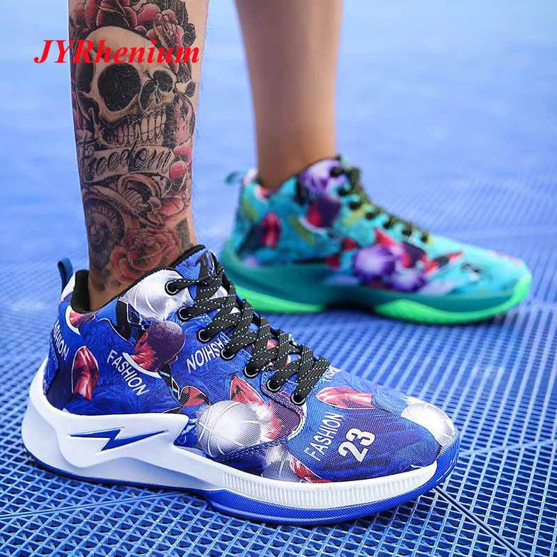 JYRhenium 2019 Новая мужская Баскетбольная Обувь zapatillas hombre Deportiva дышащие мужские Ботильоны баскетбольные кроссовки спортивная обувь