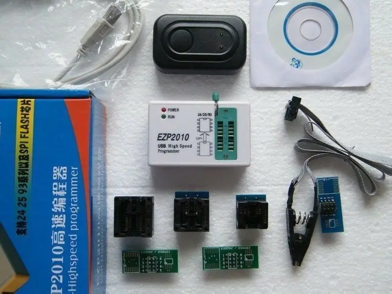 USB программатор EZP2010 EEPROM BIOS SPI + разъем Чипы SMD поддержка 24/EEPROM bios|Интегральные