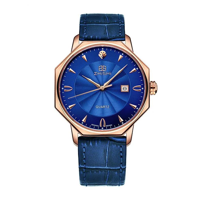 

Switzerland High Archives Belt Man Wrist Watch Waterproof Diamond Calendar Business Affairs Wrist Watch Concise Quartz Watch