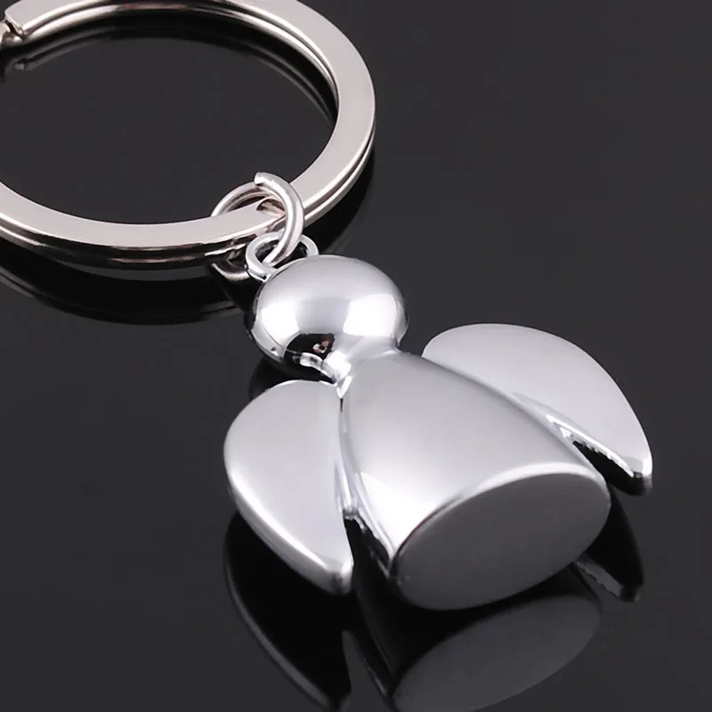 

Fashion Creative Angel Alloy Metal Keyfob Car Keyring Keychain Key Chain Gift Drop Ship