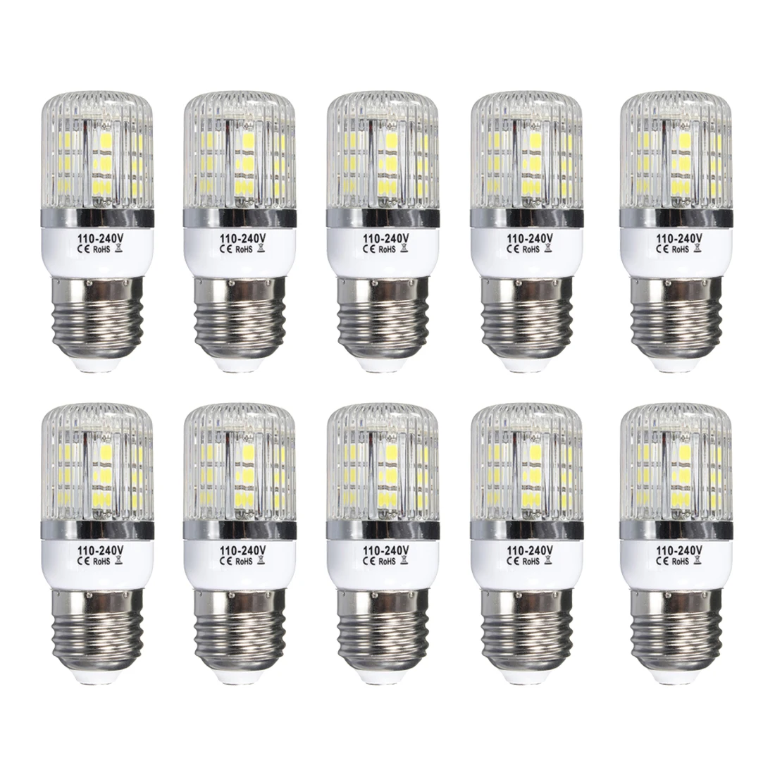 

E27 5W Dimmable 27 SMD 5050 LED Corn Light Bulb Lamp Base Type:E27-5W Pure White(6000-6500K) Amount:10 Pcs