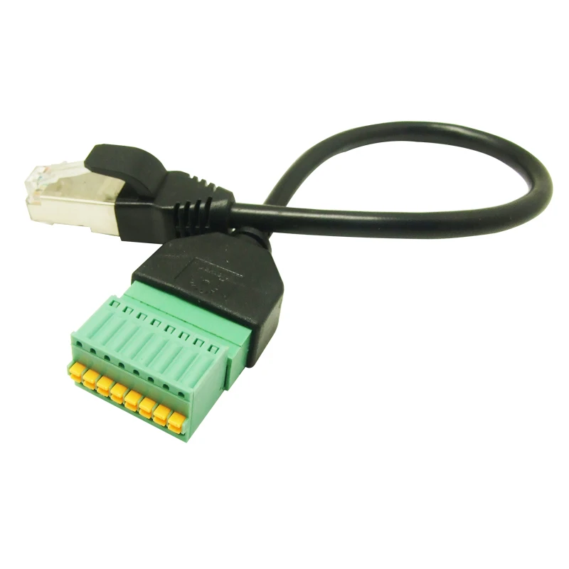 5 шт. Rj45 кабель RJ45 Ethernet штекер до 8 Pin AV Терминал пружинный адаптер Блок CCTV RJ45 к клеммному блоку адаптер RJ45 Сплиттер