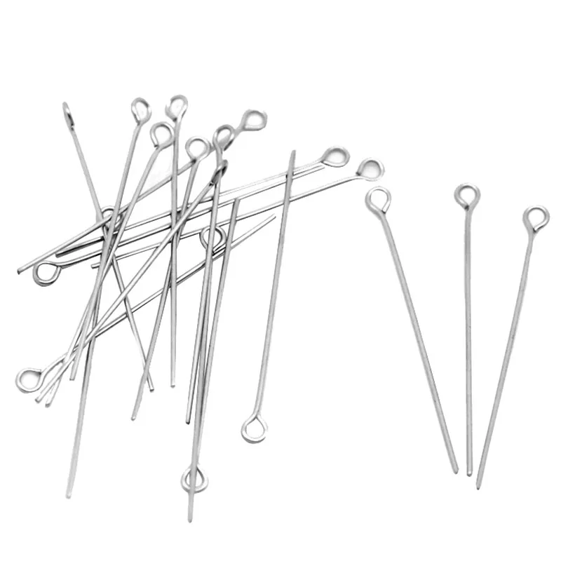 

LASPERAL 200PCs Stainless Steel Eye Pin Head Pins For Jewelry Making Supplies For Jewelry DIY Findings High Quality Accessories