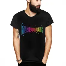 Camiseta de hombre ecualizador música DJ Rock Hip Hop Milan Sound camiseta algodón Vintage ecualizador suave algodón ajustado camiseta de talla grande