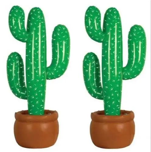 inflatable cactus wild west mexican hawaiian fancy dress party decoration tropical plants beach wedding party decor 95cm green