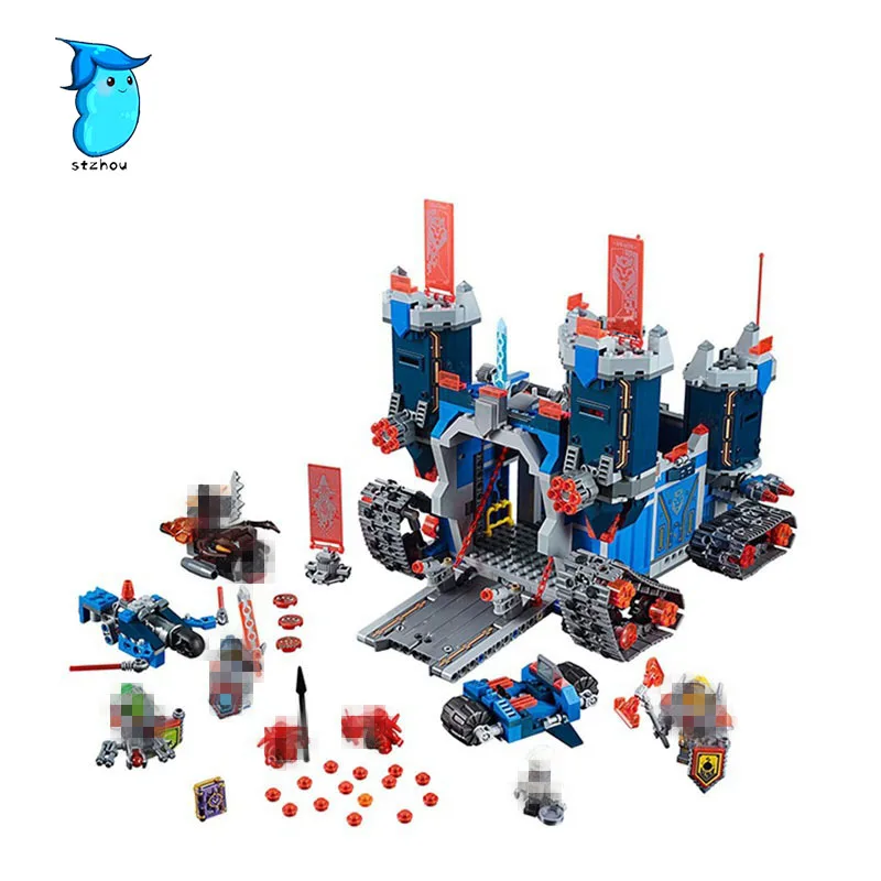 StZhou Model 1115Pcs Nexus Knights The Fortrex Castle Building Block Clay Aaron Fox Axl Compatible Bricks baby gifts baby-building-blocks