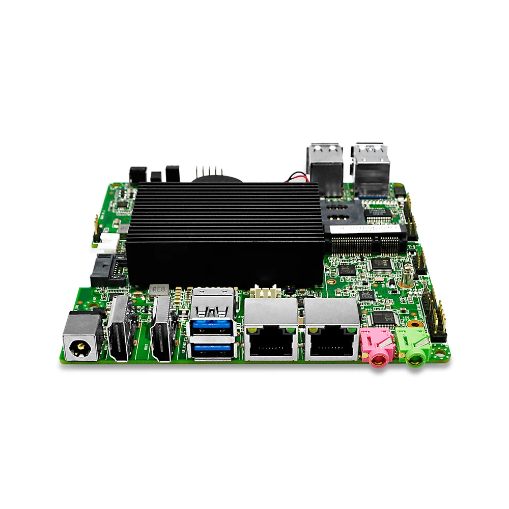 Very cheap Quad core 2 08Ghz Fanless N3150 ITX font b Motherboard b font Dual RJ45