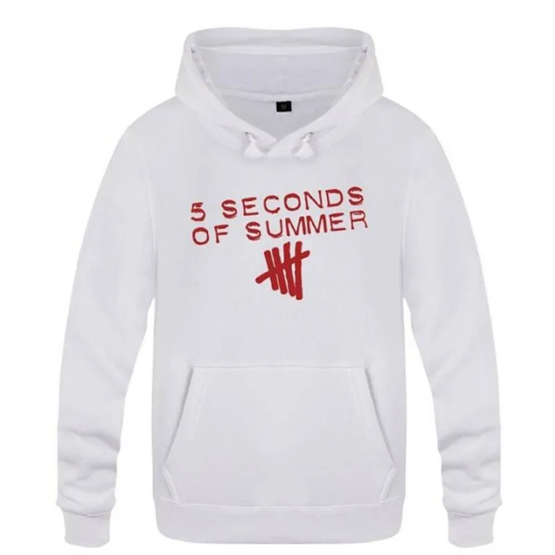  Mens Hoodies 5SOS 5 Seconds of Summer Print Hoodie Men Hip Hip Fleece Long Sleeve Sweatshirt Rock M