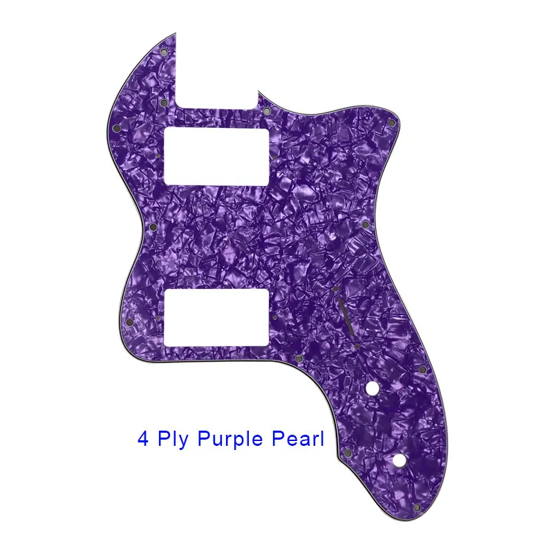 Запчасти для гитары Pleroo-для классической серии '72 Telecaster Tele Thinline Guitar pickguard Scartch Plate с пикапами хамбакера PAF - Цвет: 4Ply Purple Pearl