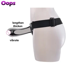Strapon Dildo Vibrator Penis Hollow Multi Speed Vibrating for Men Lengthen Silicone Strapon Dildos Vibration Harness Sex Toys