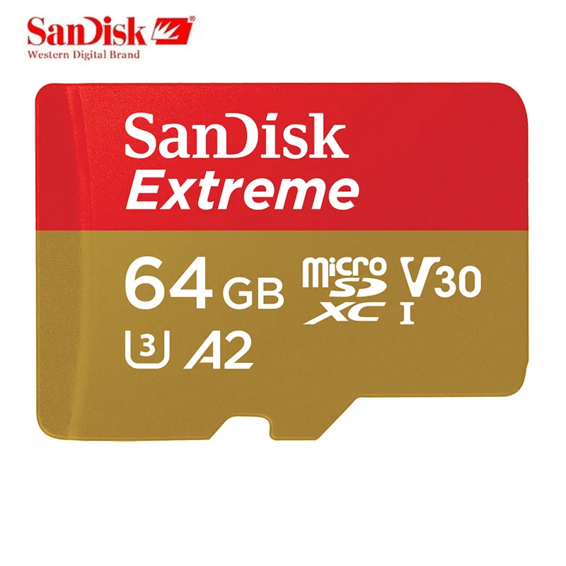 Карта памяти SanDisk 128 GB Extreme micro SD карта 32 64 UHS I C10 U3 V30 A2 картао де memoria TF карты для