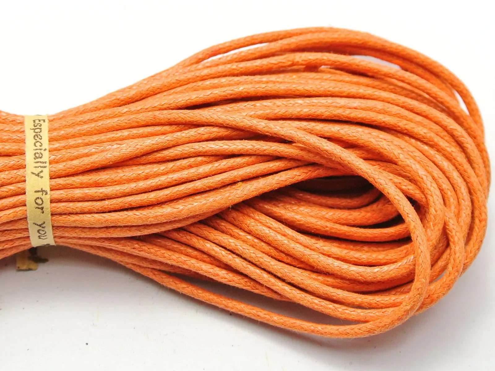 30 Meters Orange Waxed Cotton Beading Cord Thread Line 2mm Jewelry