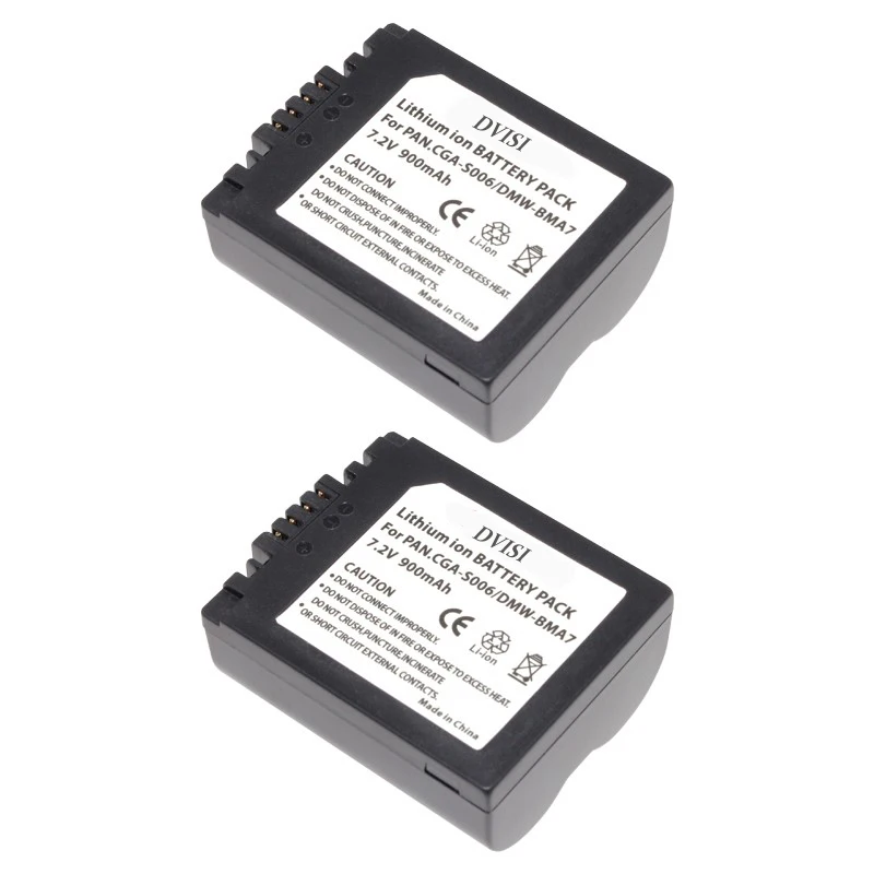 

2Pc CGA-S006 CGR CGA S006E S006 S006A BMA7 DMW BMA7 Replaceable Battery for Panasonic DMC FZ7 FZ8 FZ18 FZ28 FZ30 FZ35 FZ38 FZ50