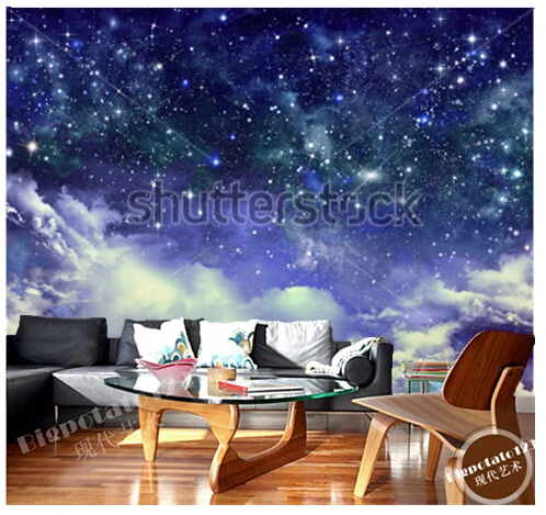 

Custom wallpaper for room, large murals starry sky is used in the bedroom of children room ceiling wall vinyl paper DE parede