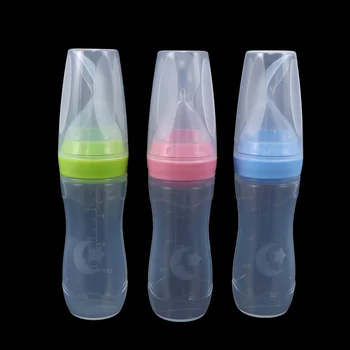 

120ML Food Dispensing Spoon Infant Baby Silicone Feeding With Spoon Feeder Food Rice Cereal Bottle Safe Tableware Tools