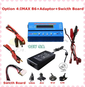

sky rc Original IMax B6 B6-AC 2s-6s Digital LCD Lipo NiMh battery Balance Charger +adaptor+switch board(option 4) P1