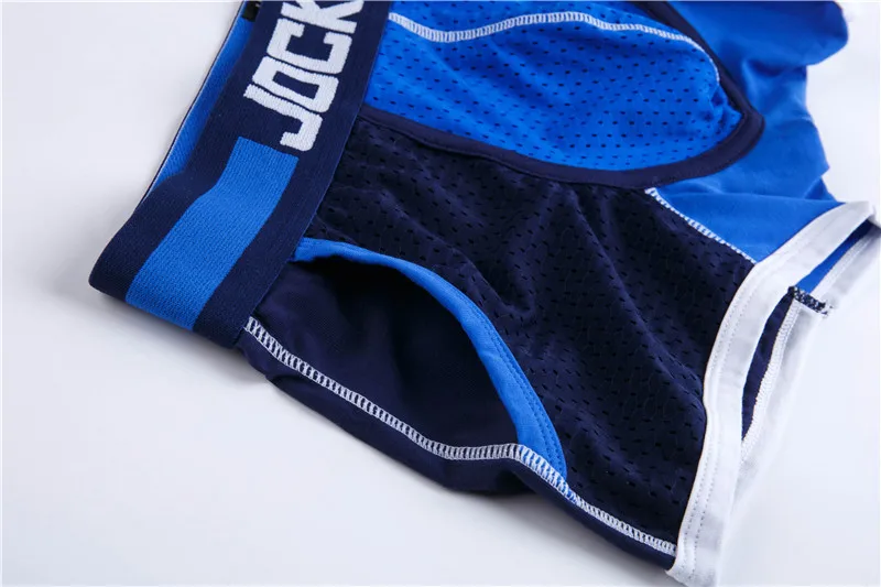 JOCKMAIL Марка мужское нижнее белье, боксеры, спортивные шорты, сексуальные открытыми пальцами с глубоким вырезом, сеточной подкладкой, легкие шорты с мешочком, одежда для сна, cuecas Гей пикантные мужские трусы! Дышащие шаговым швом из хлопка