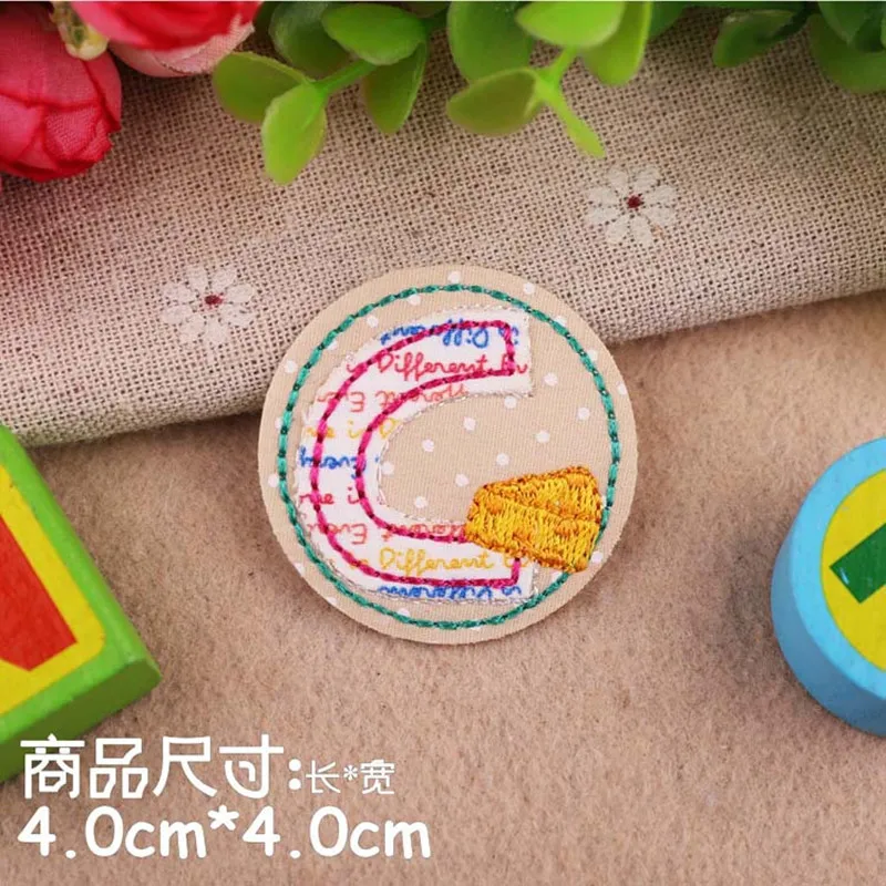 Letter A-Z Embroidered Motif Applique Iron On Patch Sew Clothing DIY PB