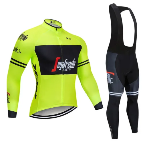 2019 موفيستار فريق طويلة الأكمام الدراجات جيرسي مجموعة مريلة السراويل روبا ciclismo غطاء دراجة MTB الدراجة جيرسي موحدة الرجال الملابس