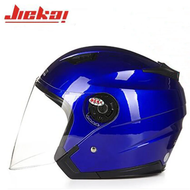 

JIEKAI summer Unisex half face Motorcycle helmet Double lens four seasons general Moto electric bicycle safety headpiece