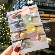 1 шт. чипсы для волос девушка желе геометрические волосы веревка сладкий милый шар голова головной убор кольцо для волос G0502