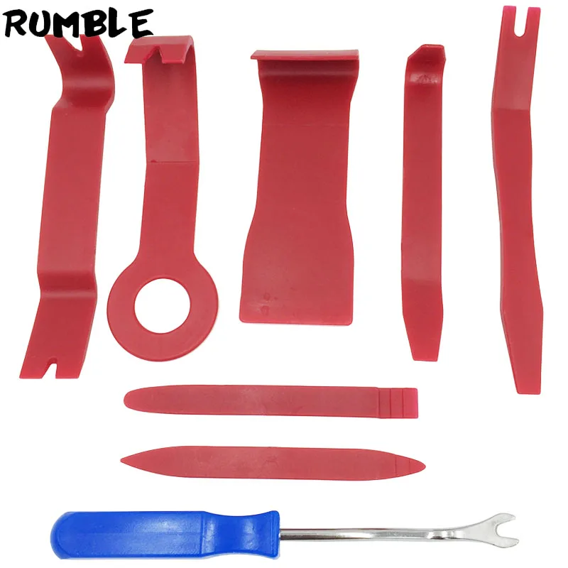 Rumble 8pcs Hard Plastic Pry Installer Removal Trim Audio Car Radio