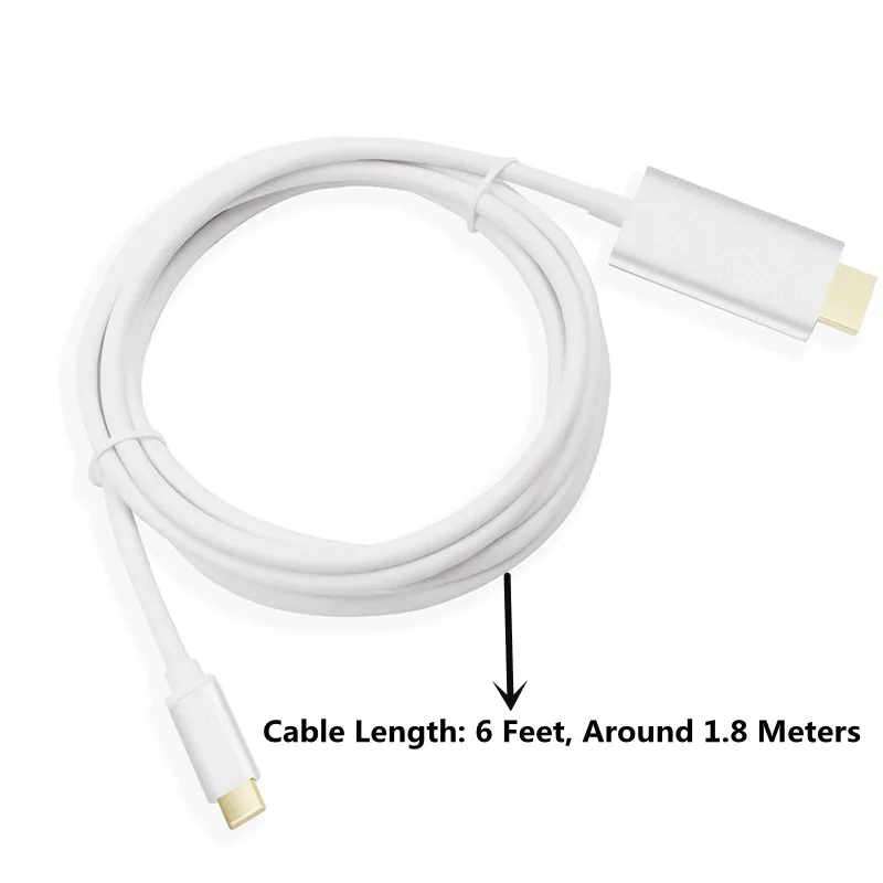 USB C к HDMI адаптер 4K 30Hz Тип 3 1 кабель Папа папа конвертер для нового MacBook|Кабели HDMI| |