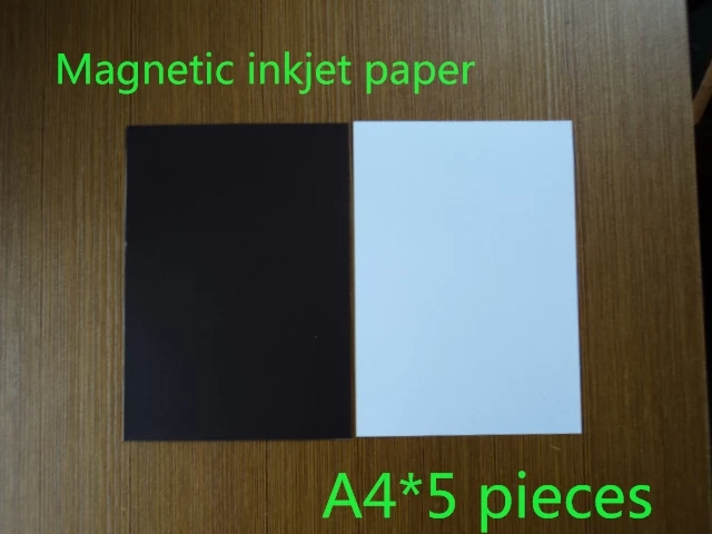 A4 Размер 5 штук образца струйной печати Магнитный струйный Бумага матовый/глянцевой поверхностью, есть