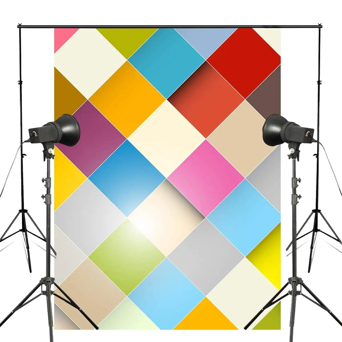 5X7 футов красочные квадраты фотофоны дети фотостудия фон для детской фотосъемки