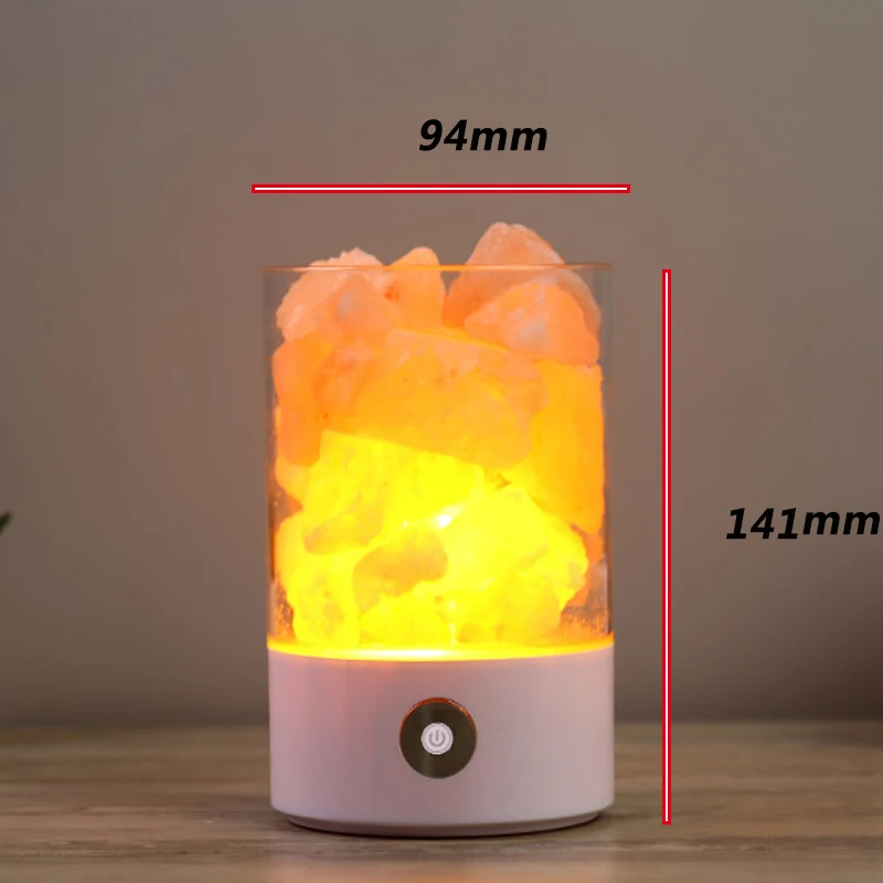 Хрустальная солевая лампа ночник светодиодная Детский Светильник питание от USB