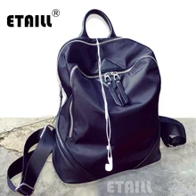 Винтажные Водонепроницаемый случайные путешествия Роскошные Bagpack Рюкзак Школьная Сумка Черный нейлон рюкзаки для девочек-подростков SAC DOS Femme
