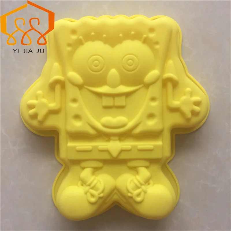 

DIY For SpongeBob Cake Mold Sweet Candy Jelly Fondant Cake Chocolate Mold Silicone Tool Baking Pan Free Shipping