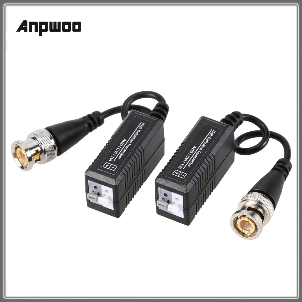 Anpwoo BNC HD 2M 3M CCTV с витой фотокамерой пара адаптеров CVI/TVI/AHD пассивный видео Balun Male к UTP