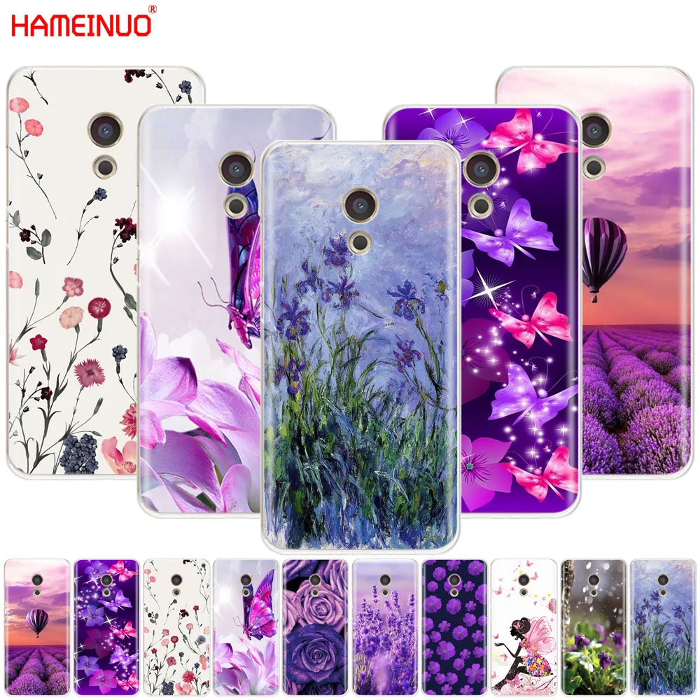 

Simple lavender Purple flowers design Cover phone Case for Meizu M6 M5 M5S M2 M3 M3S MX4 MX5 MX6 PRO 6 5 U10 U20 note plus