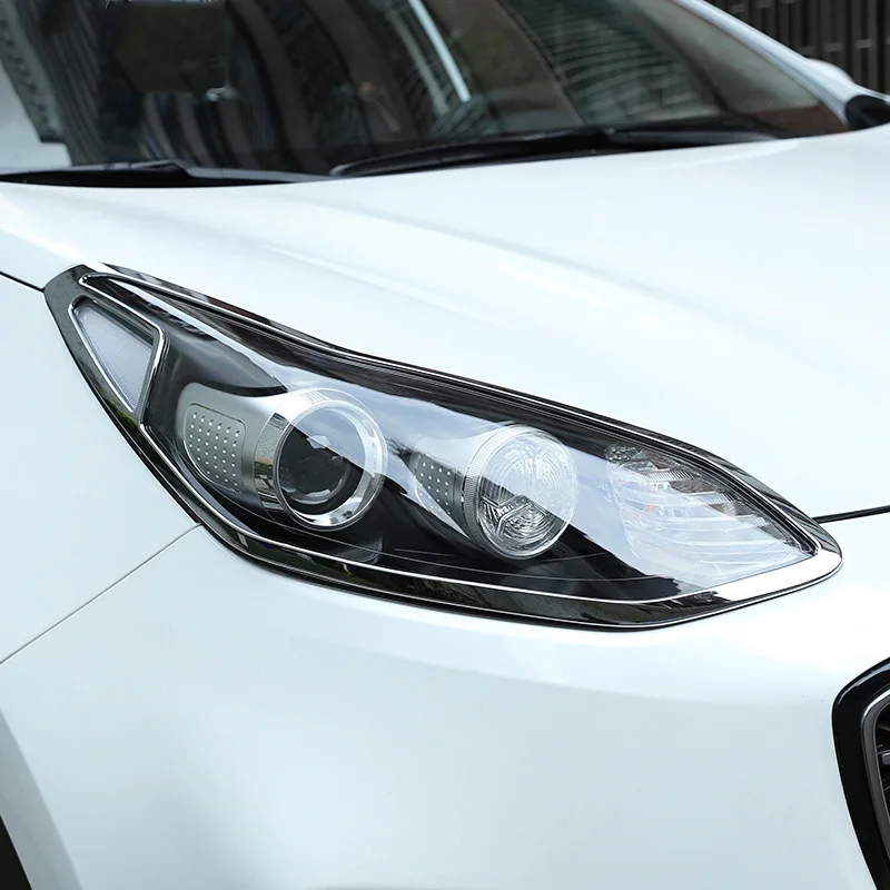 2x для Kia Sportage- хромированный передний головной светильник, накладка на голову, светильник с объемной рамкой, украшение для автомобиля
