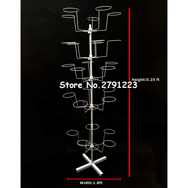 7-этажная металлическая подставка черного цвета; большие размеры 35-шляпа Кепки Дисплей вращающийся стенд держатель для магазина розничной торговли, стеллаж для выставки товаров