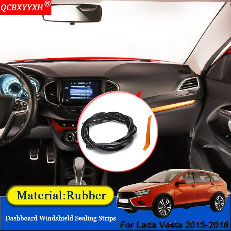 

QCBXYYXH Car-styling Rubber Anti-Noise Soundproof Dustproof Car Dashboard Windshield Sealing Strips Fit For Lada Vesta 2015-2018